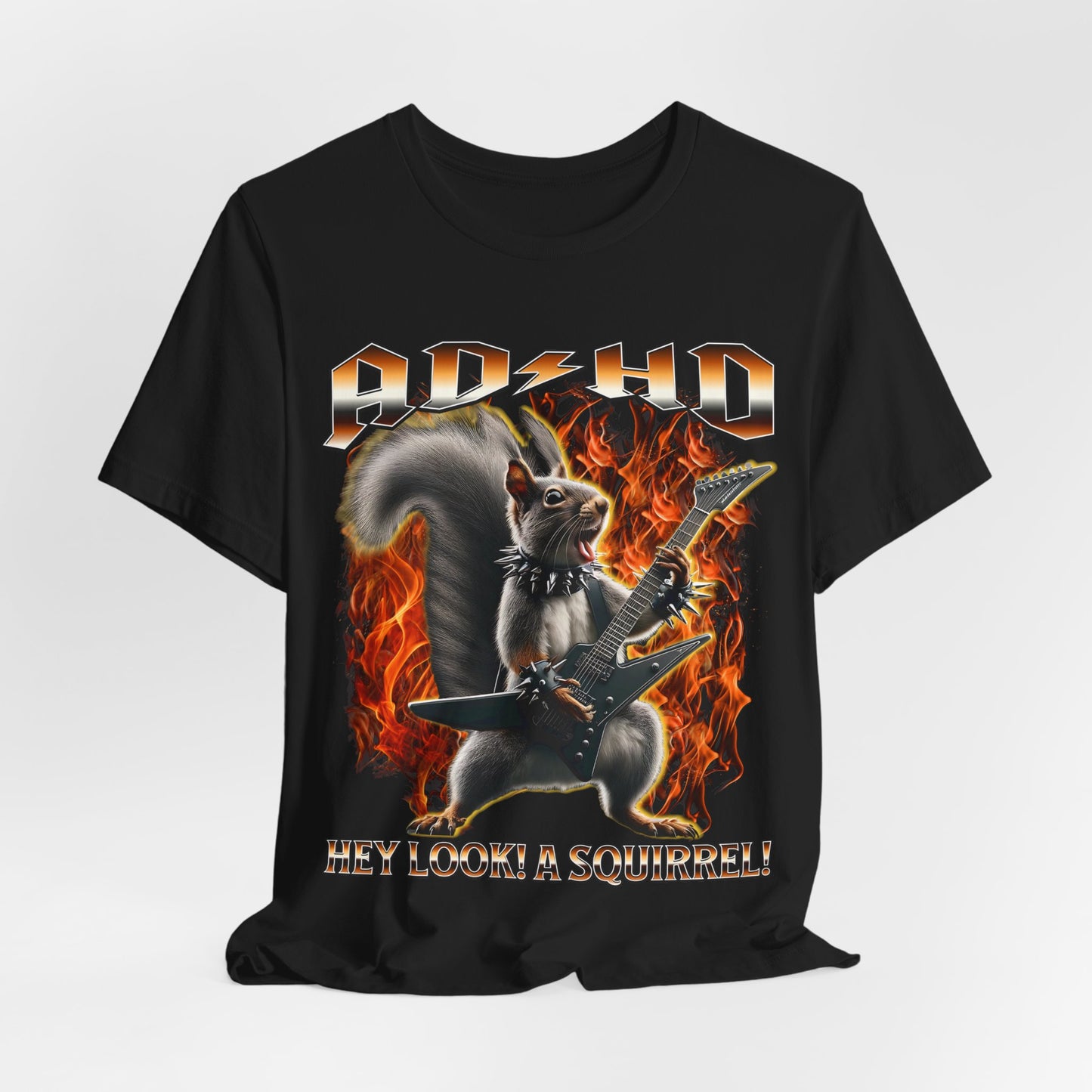 ADHD Squirrel | ADHD Squirrel | Standard | 3001 | Tee | Black