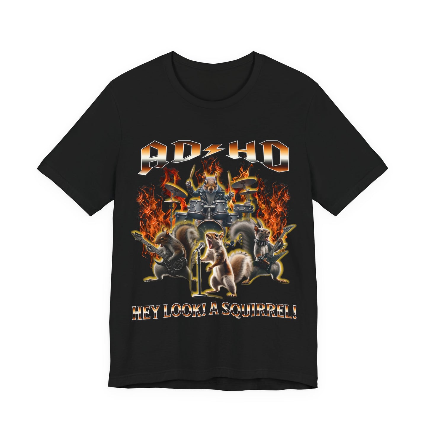 ADHD Squirrel | Sonic Inferno | Standard | 3001 | Tee | Black