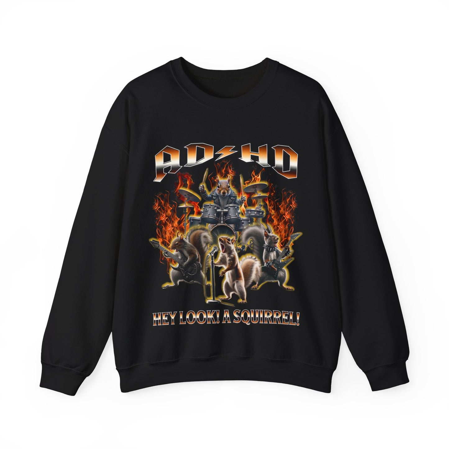 ADHD Squirrel | Sonic Inferno | Standard | 18000 | Crewneck | Black